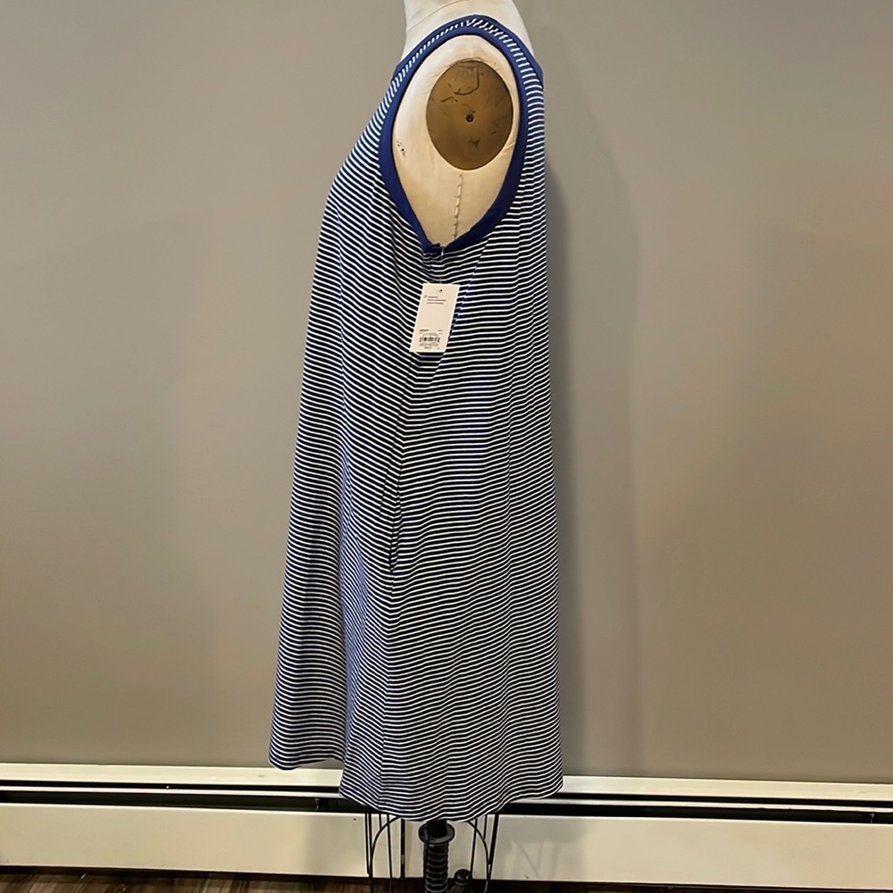 Sonoma scoop neck midi stripe sleeveless stretch dress w/ pockets - Picture 4 of 7